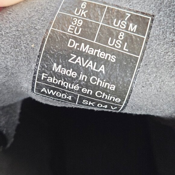 Dr. Martens Zavala Women Black Patent Leather Combat Lace-Up Boots Sz 8 - Picture 9 of 12